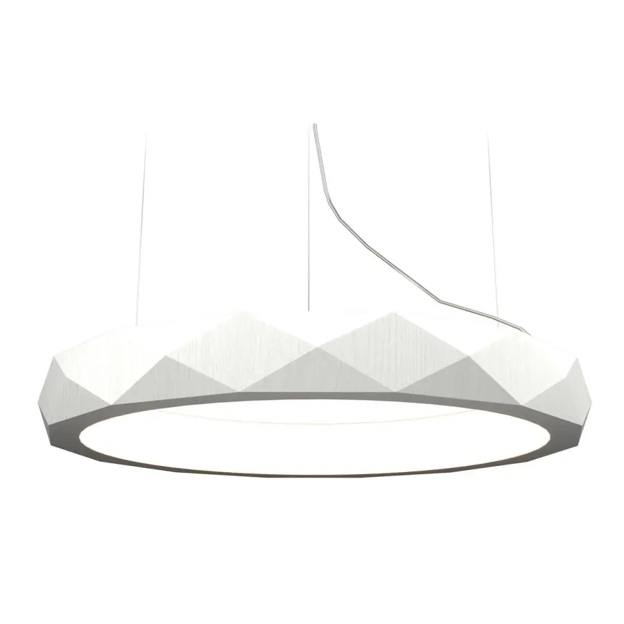 Facet LED Pendant in Organic White