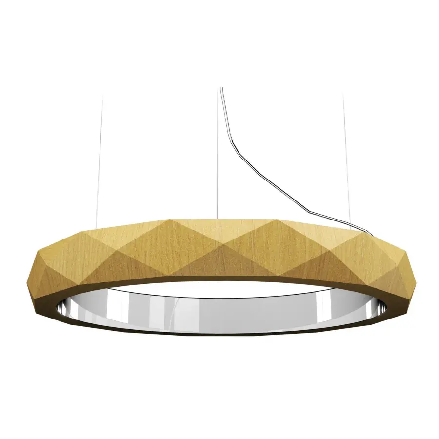 Facet LED Pendant in Organic Gold