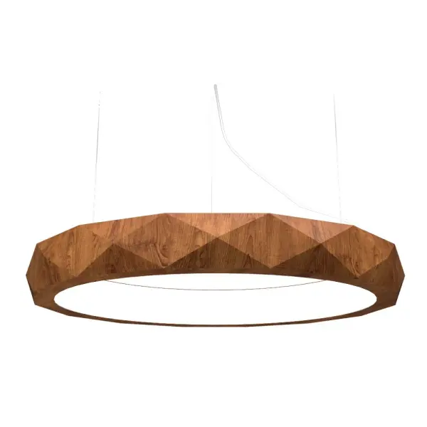Wooden decorative luminaire with contemporary, timeless design in natural wood veneer or Italian lacquer finish. Proudly made in Brazil, combining high-end technology and the irreplaceable manual finishing. Collection: Facet Designer: Studio Accord: Bruno Diego Felippe Finish: Imbuia Width: 39.37" Height: 4.72" Weight: 3.31 lb Wire: 118" Maximum Wattage: 69.10 W Bulb Type: LED Bulb Base: Integrated Light Source: LED Light Output: 4044.00 lm Delivered Lumens: 4044.00 lm Color Temperature: 3000 K CRI: 90 Rated Average Life: 50,000 Voltage: 120.00 V Material: Wood veneer, MDF Country of Origin: Brazil Safety Listing: UL Safety Rating: Damp Connection: Hard Wired LED Manufacturer Warranty: 5 Years Spec Sheet Instructions