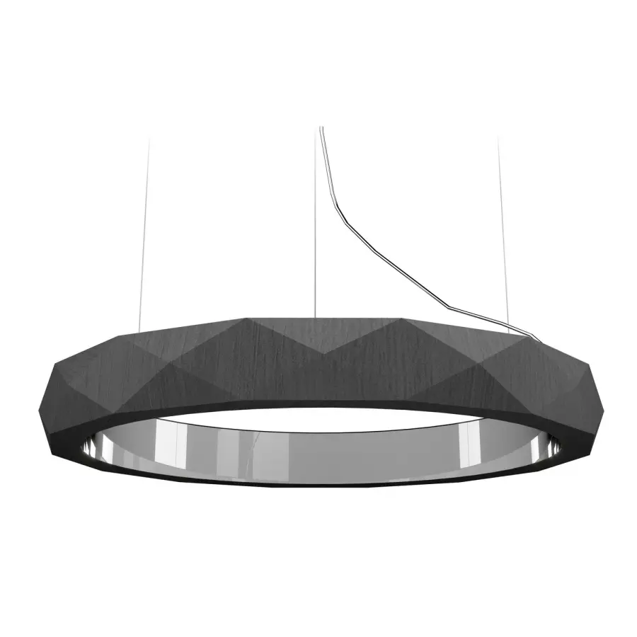 Facet LED Pendant in Organic Grey