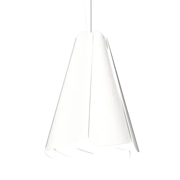 Fuchsia One Light Pendant in Organic White