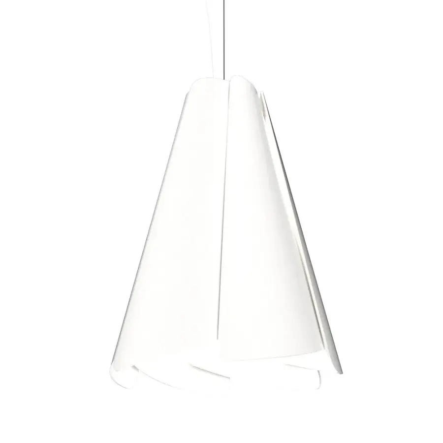 Fuchsia One Light Pendant in Organic White