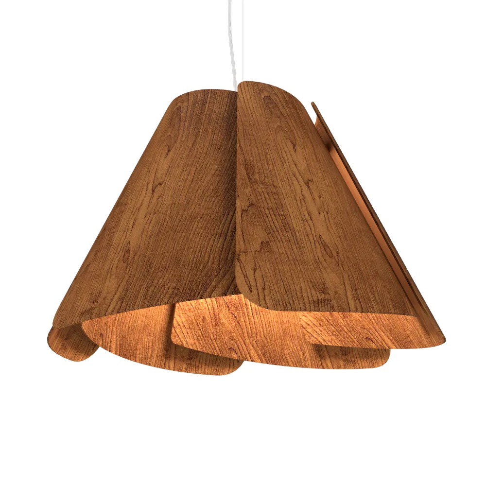 Fuchsia One Light Pendant in Imbuia