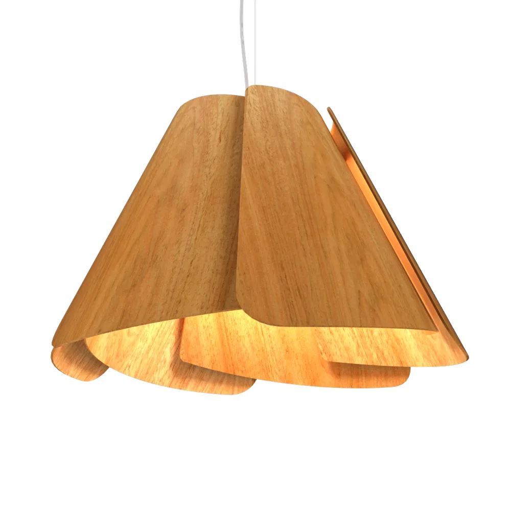 Fuchsia One Light Pendant in Louro Freijo