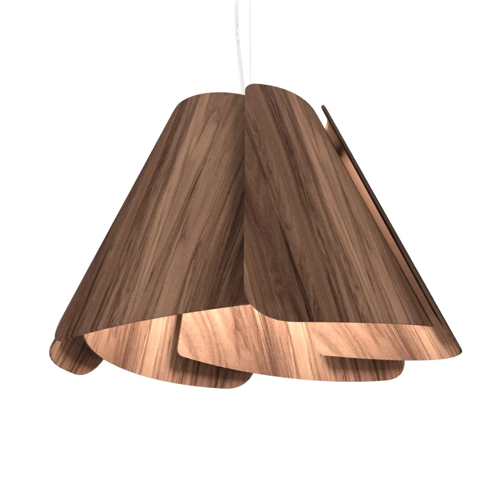 Fuchsia One Light Pendant in American Walnut