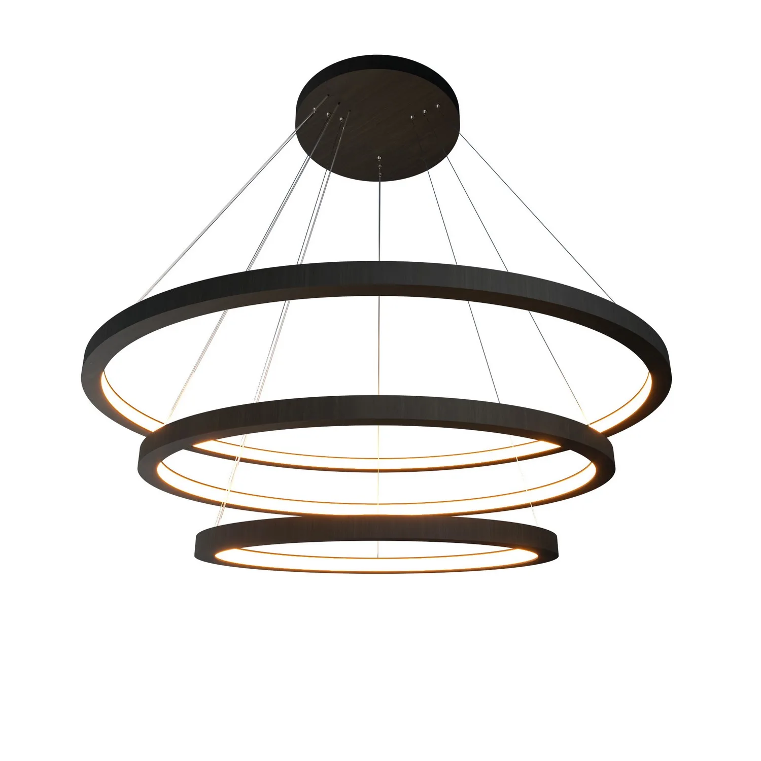 Frame LED Pendant in Organic Black