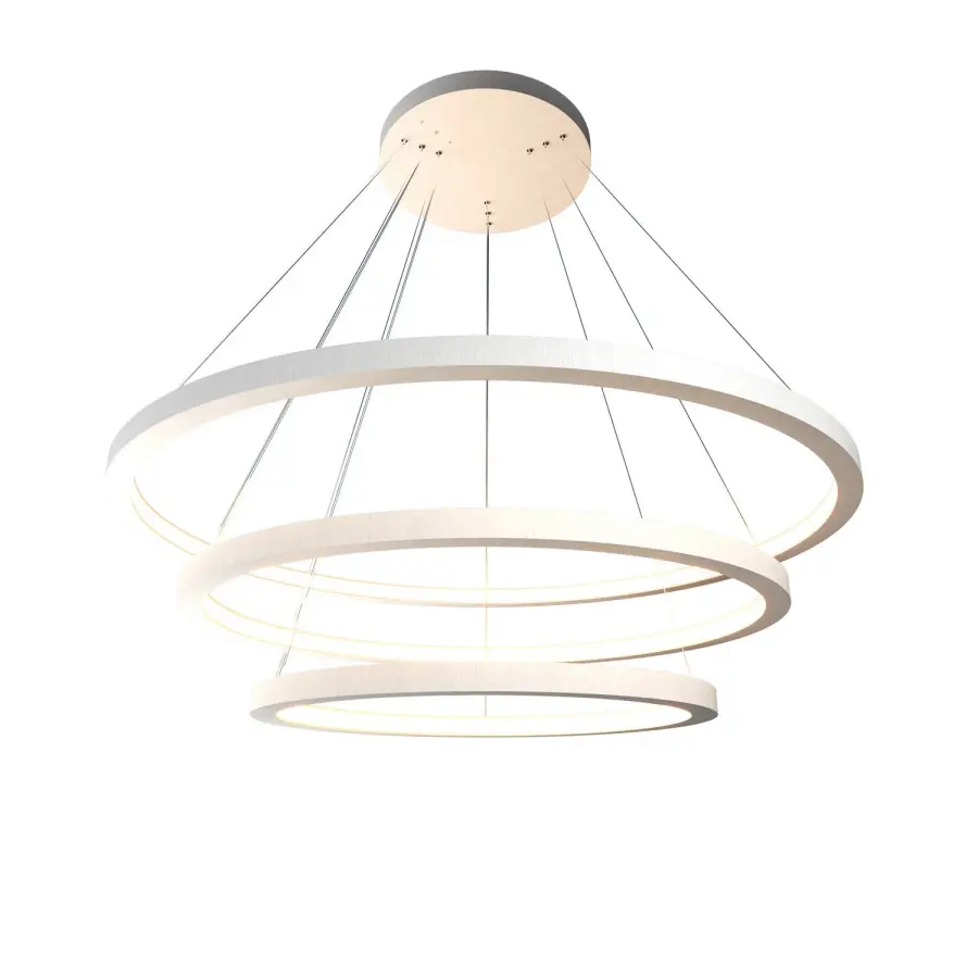 Frame LED Pendant in Organic White