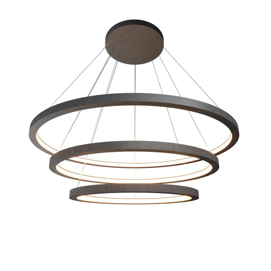Frame LED Pendant in Organic Grey