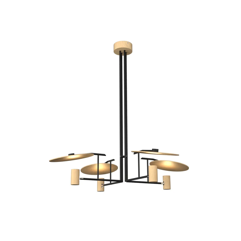 Dot Four Light Pendant in Maple