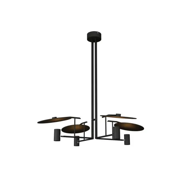 Dot Four Light Pendant in Organic Black