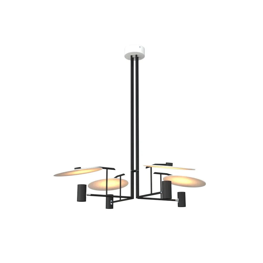 Dot Four Light Pendant in Organic White