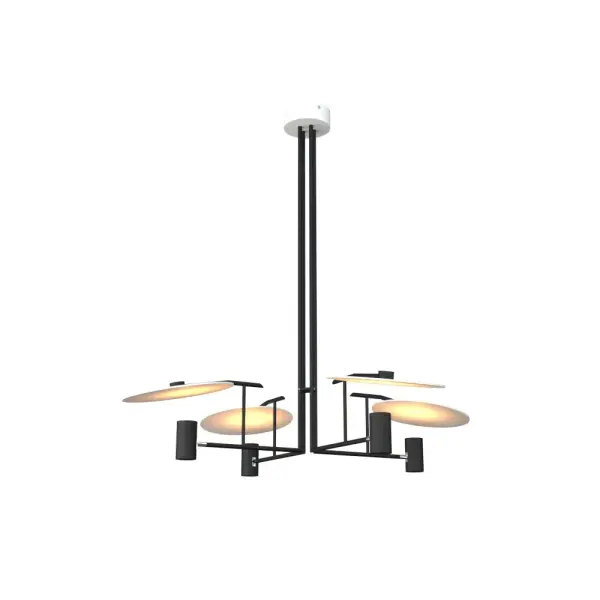Dot Four Light Pendant in Organic White