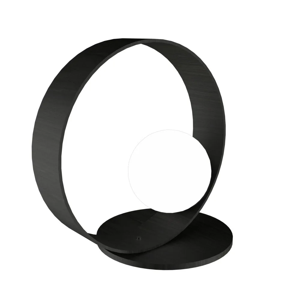 Sfera One Light Table Lamp in Organic Black