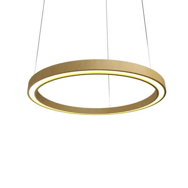 The Frame LED Pendant delivers contemporary style in a compact 1.58" profile. Its integrated LED and warm Organic Gold finish make it ideal for accent lighting in modern spaces requiring subtle, sophisticated illumination.