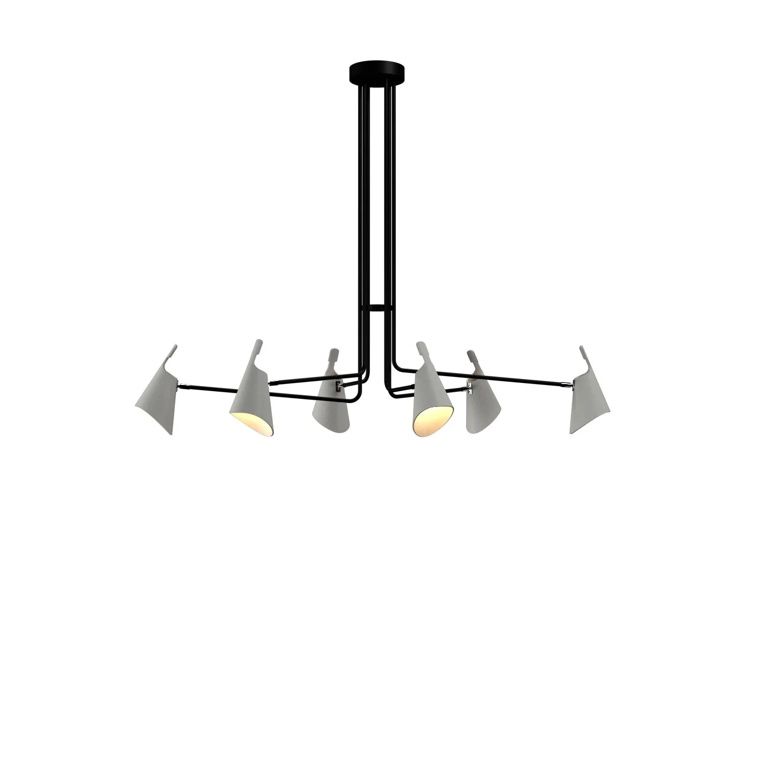 Balance Six Light Pendant in Organic White