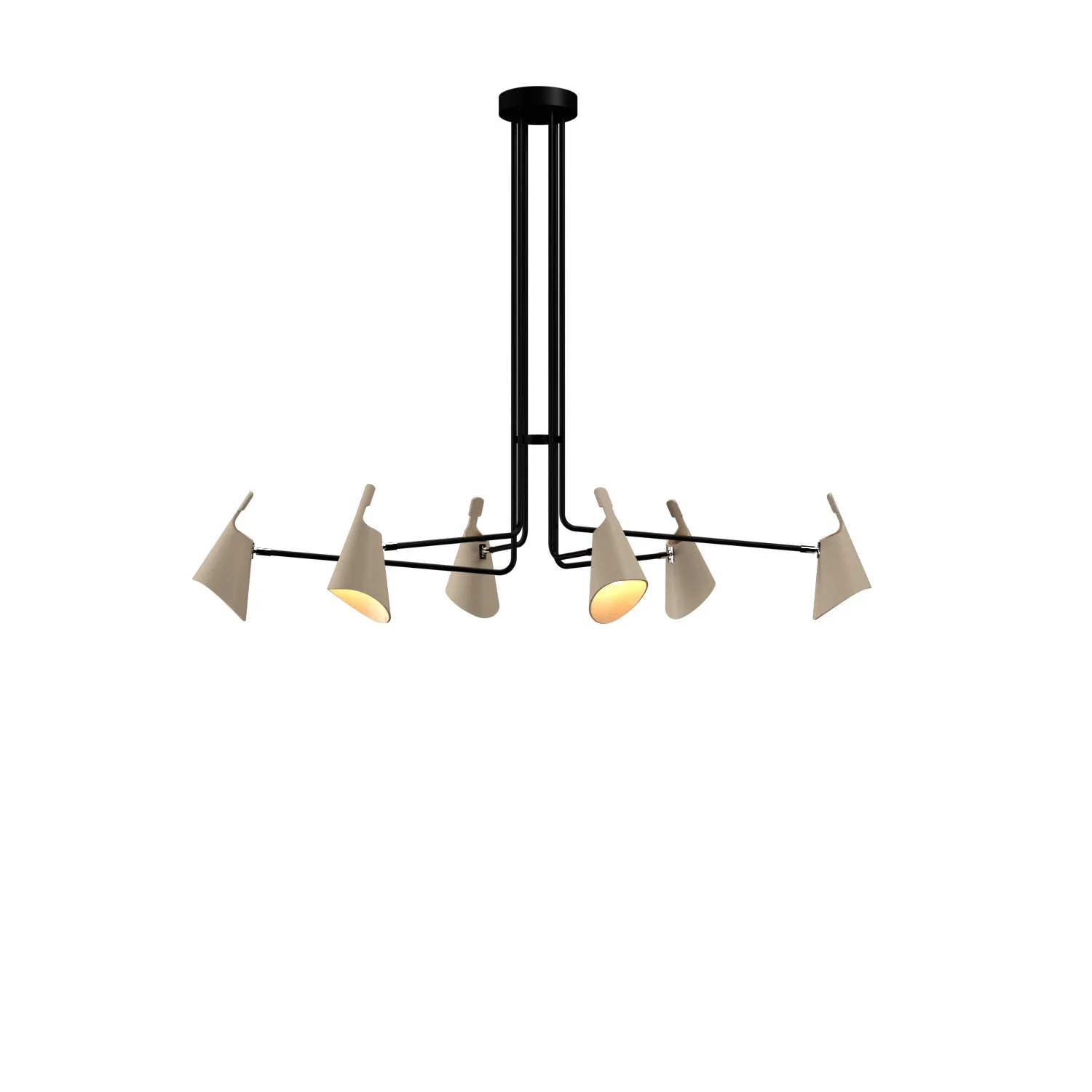 Balance Six Light Pendant in Organic Cappuccino