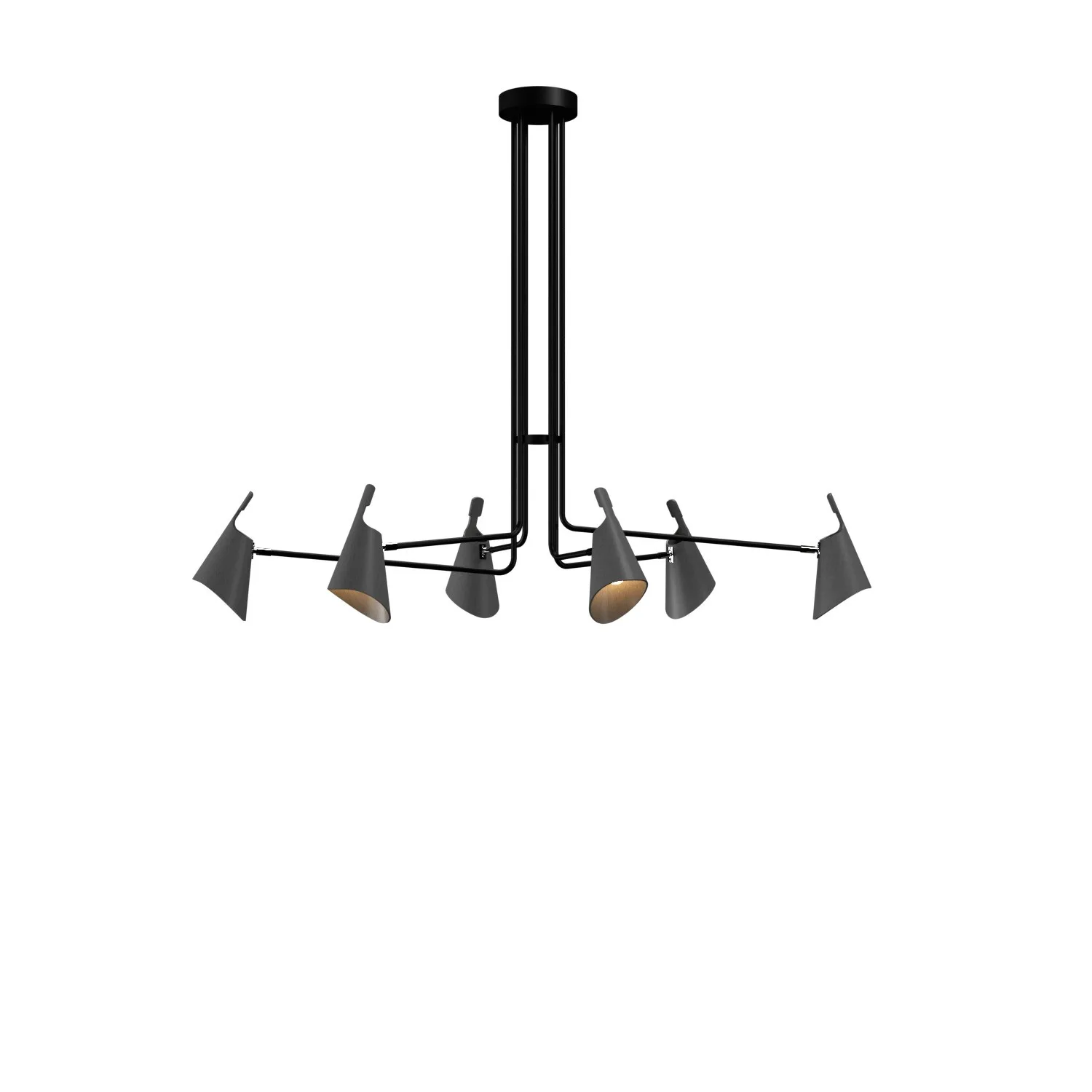 Balance Six Light Pendant in Organic Grey