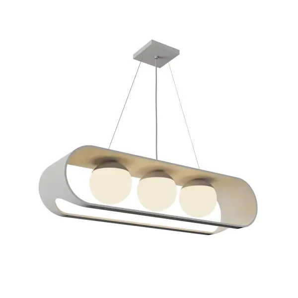 Sfera One Light Pendant in Organic White