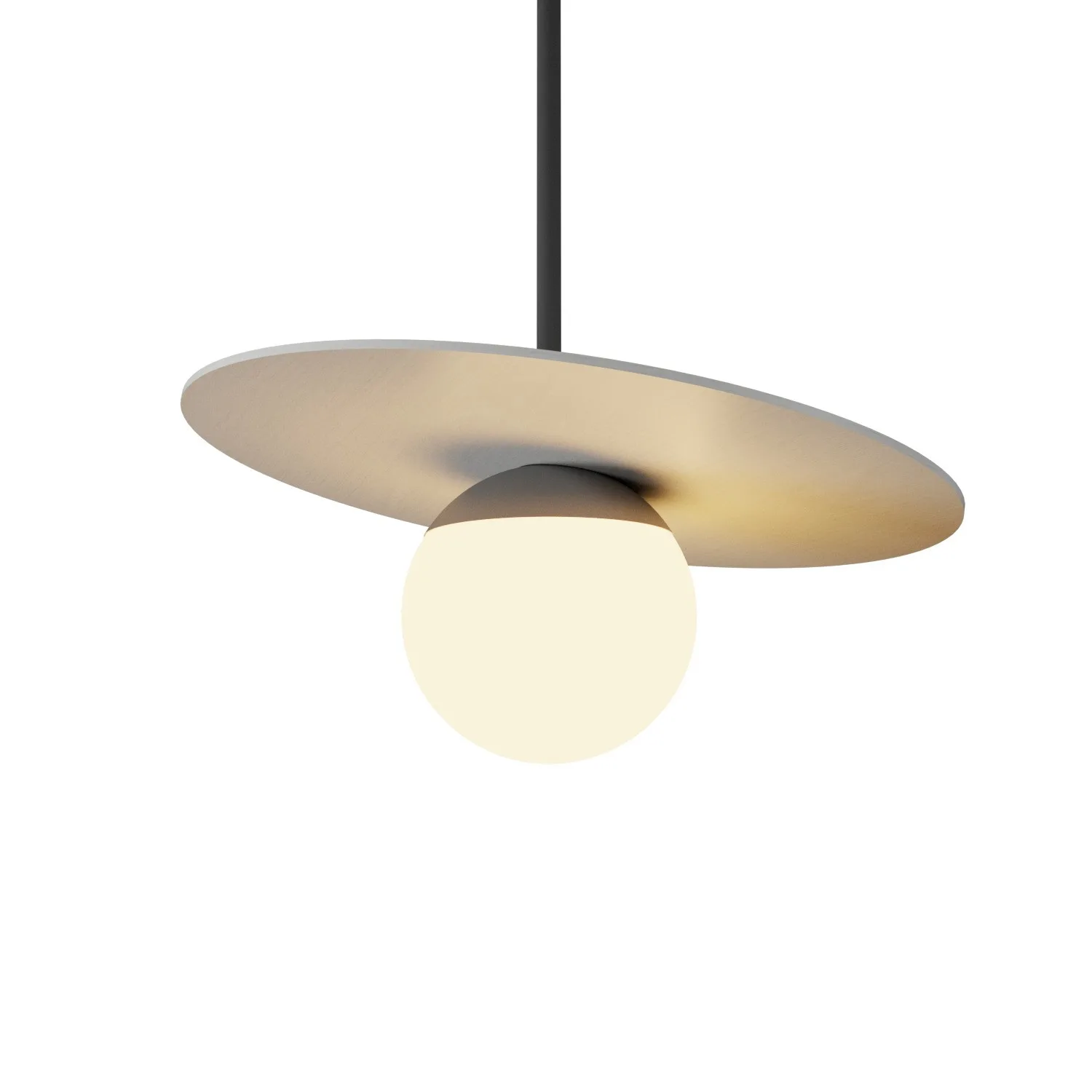 Orbit One Light Pendant in Organic White