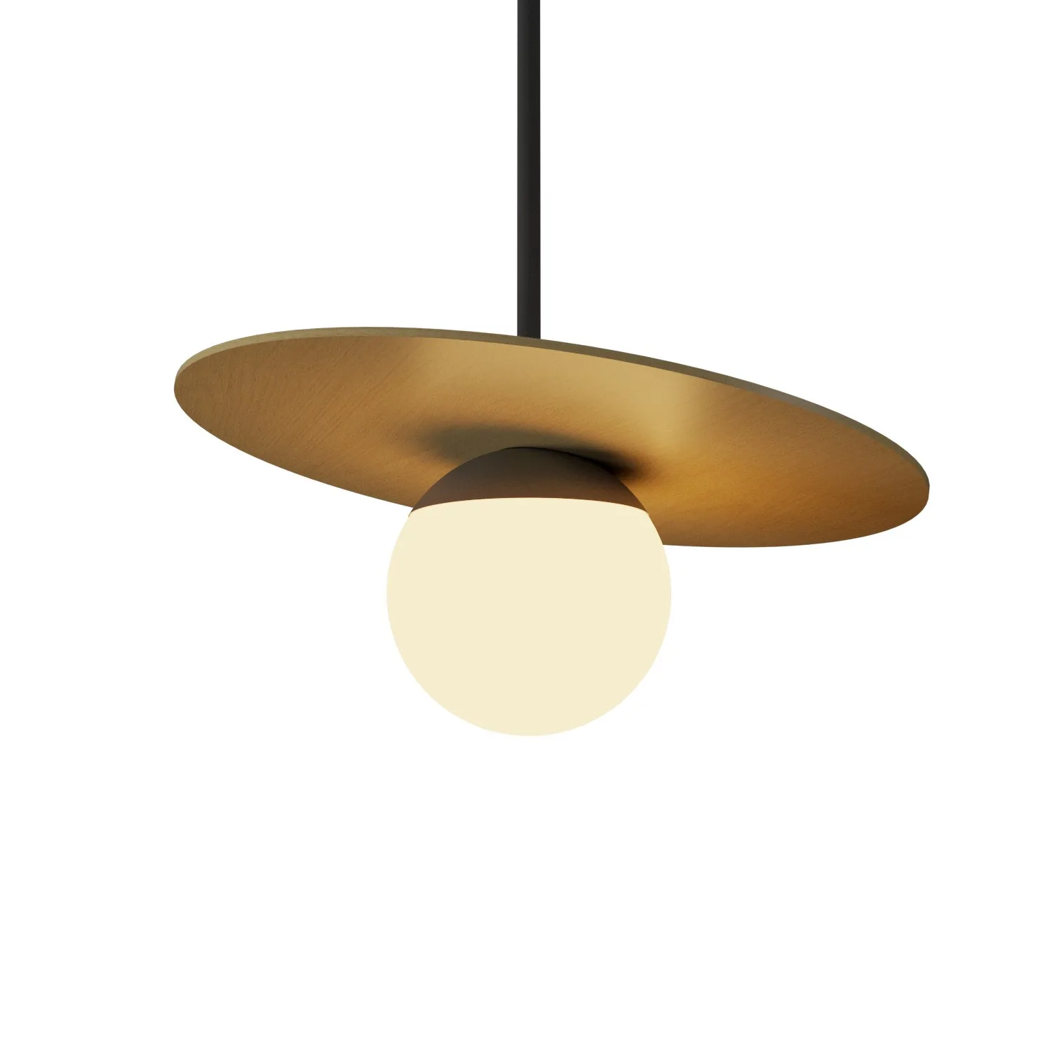 Orbit One Light Pendant in Organic Gold