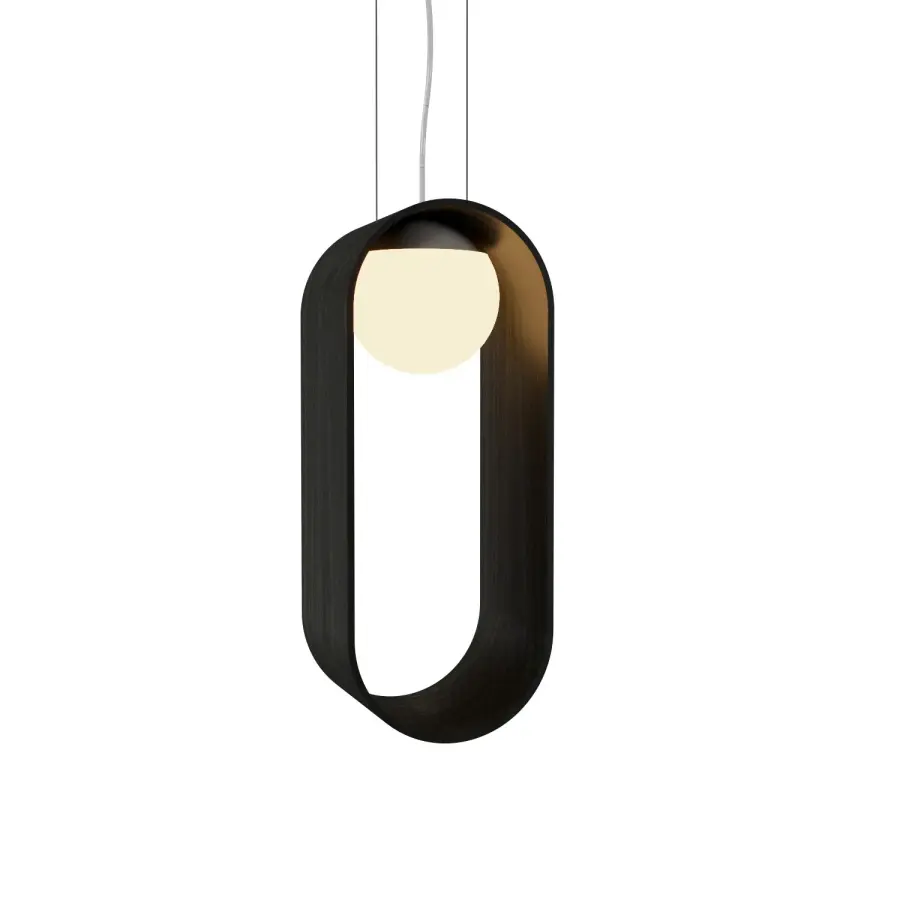 Sleek Spherical Pendant with Contemporary Black Finish