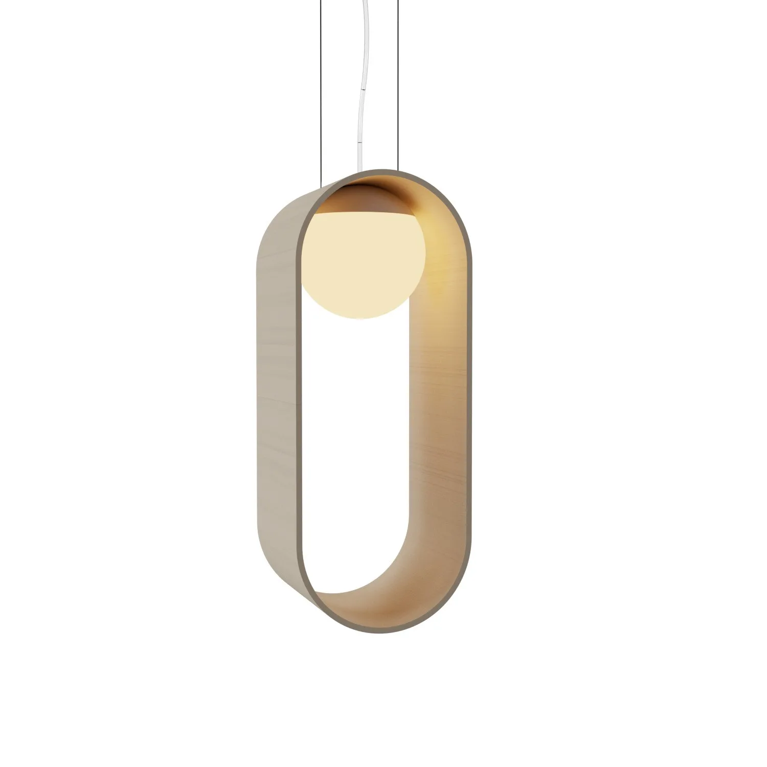 Sfera One Light Pendant in Organic Cappuccino