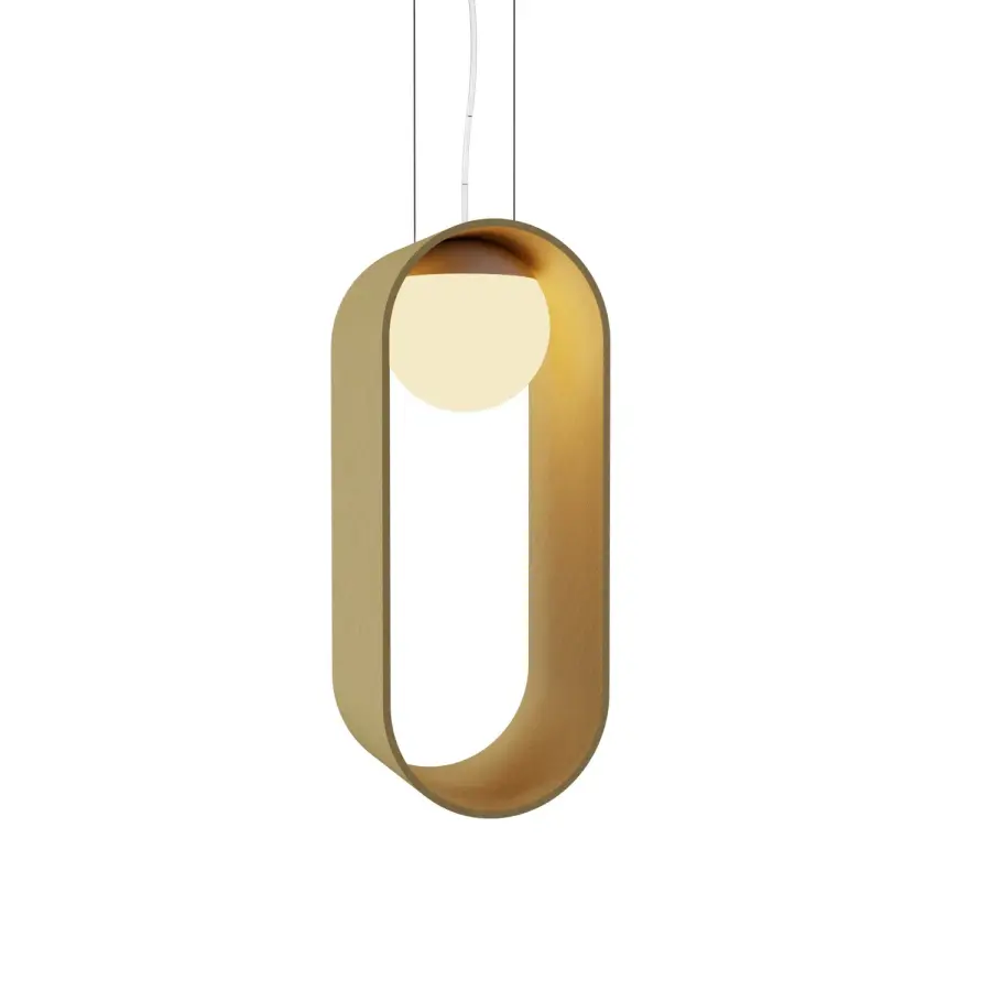 Sfera One Light Pendant in Organic Gold