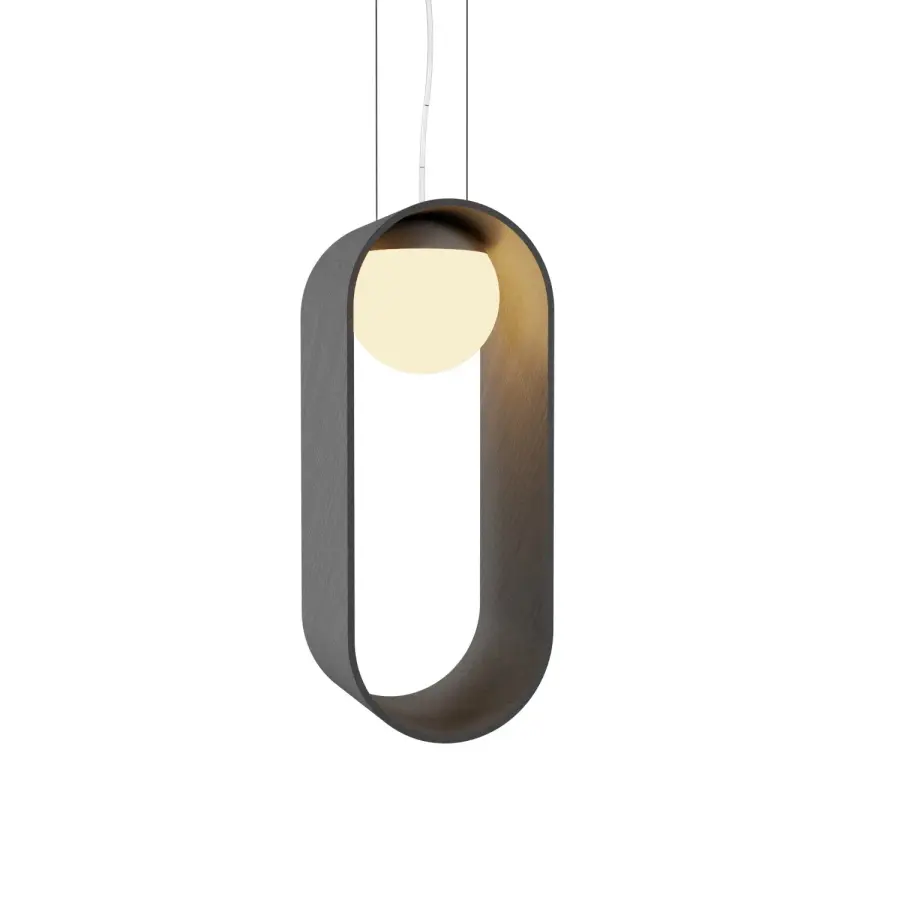 Sfera One Light Pendant in Organic Grey