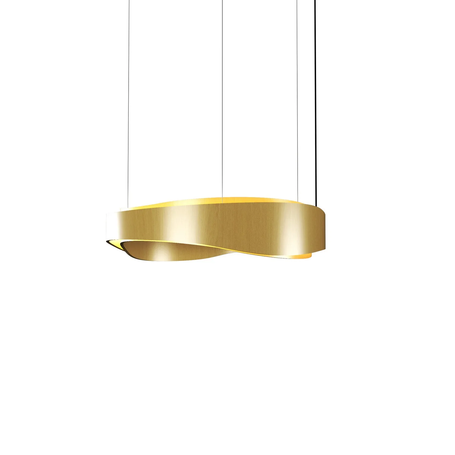 Horizon LED Pendant in Organic Gold