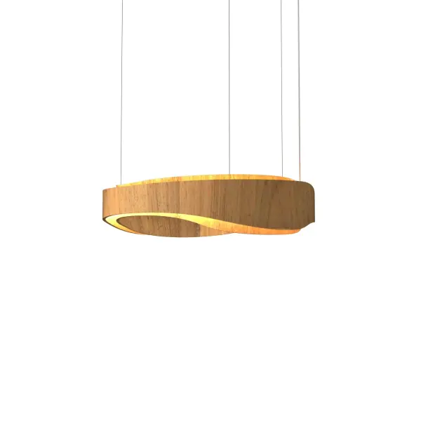 Wooden decorative luminaire with contemporary, timeless design in natural wood veneer or Italian lacquer finish. Proudly made in Brazil, combining high-end technology and the irreplaceable manual finishing. Collection: Horizon Designer: Studio Accord Finish: Louro Freijo Width: 39.37" Height: 8.07" Length: 39.38" Weight: 14.11 lb Wire: 118" Maximum Wattage: 72.35 W Light Source: LED Light Output: 2574.80 lm Delivered Lumens: 2696.00 lm Color Temperature: 3000 K CRI: 90 Rated Average Life: 50,000 Voltage: 120.00 V Material: Wood veneer, MDF Country of Origin: Brazil Safety Listing: UL Safety Rating: Damp Connection: Hard Wired LED Manufacturer Warranty: 5 Years