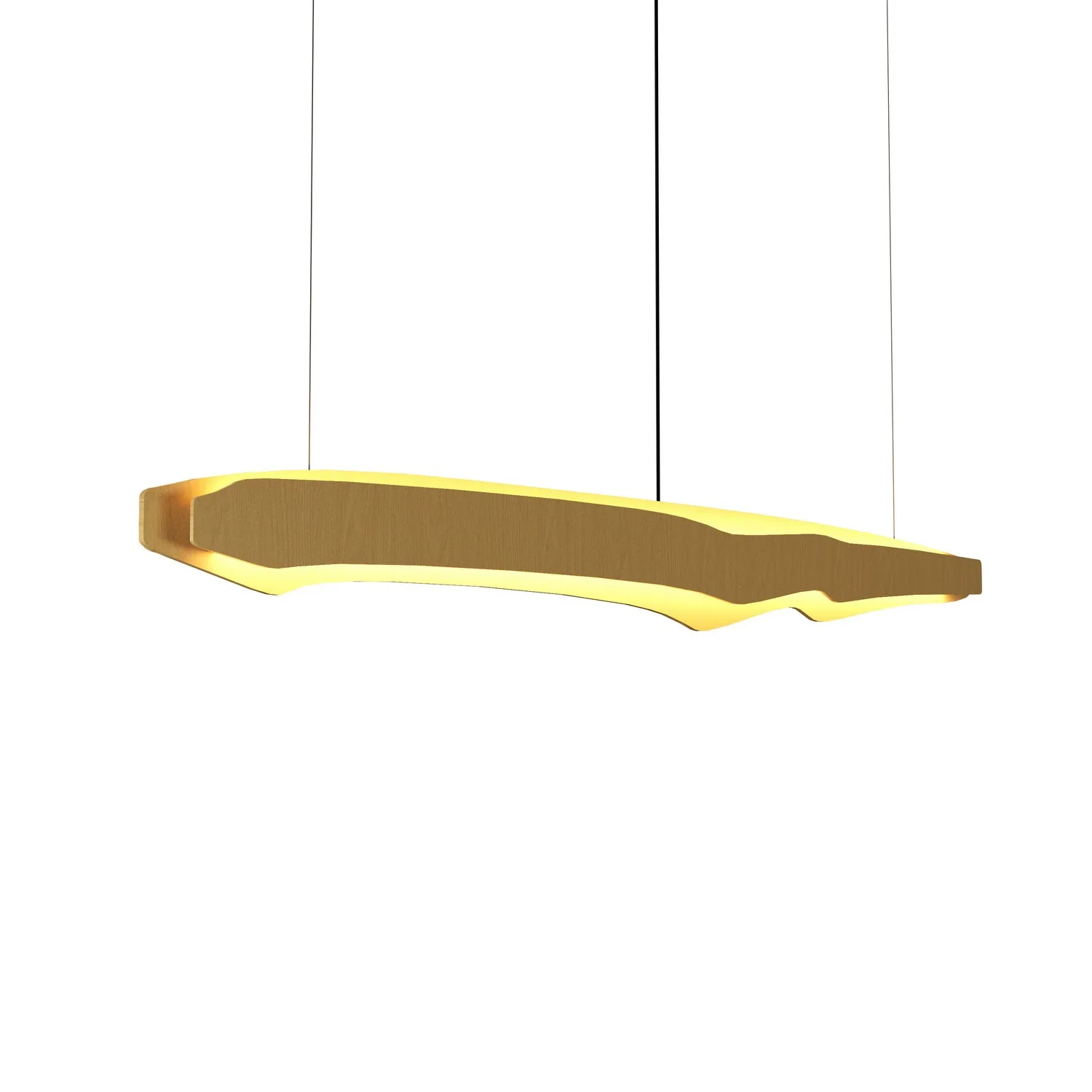 Horizon LED Pendant in Organic Gold