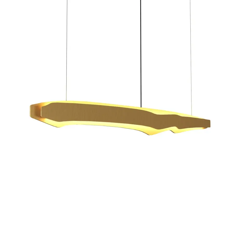 Horizon LED Pendant in Organic Gold
