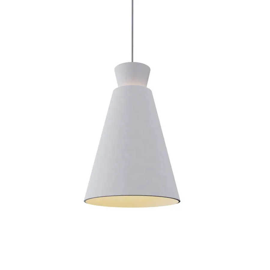 Conical Organic White Pendant Light