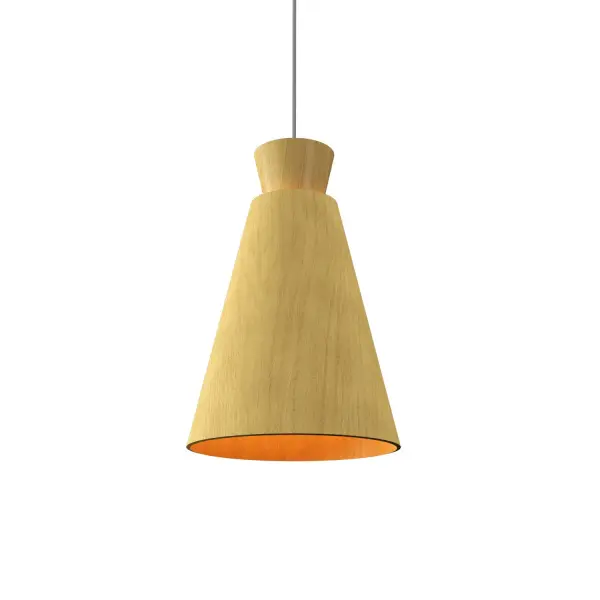 This compact pendant features a distinctive conical shade in a warm Organic Gold finish, perfect for adding contemporary elegance to intimate spaces. Its 11-inch height makes it ideal for lower ceilings and smaller areas.