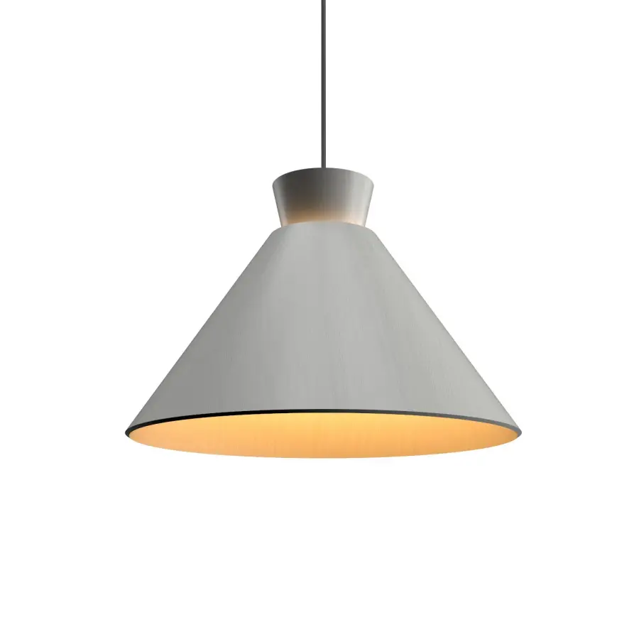 Conical One Light Pendant in Organic White