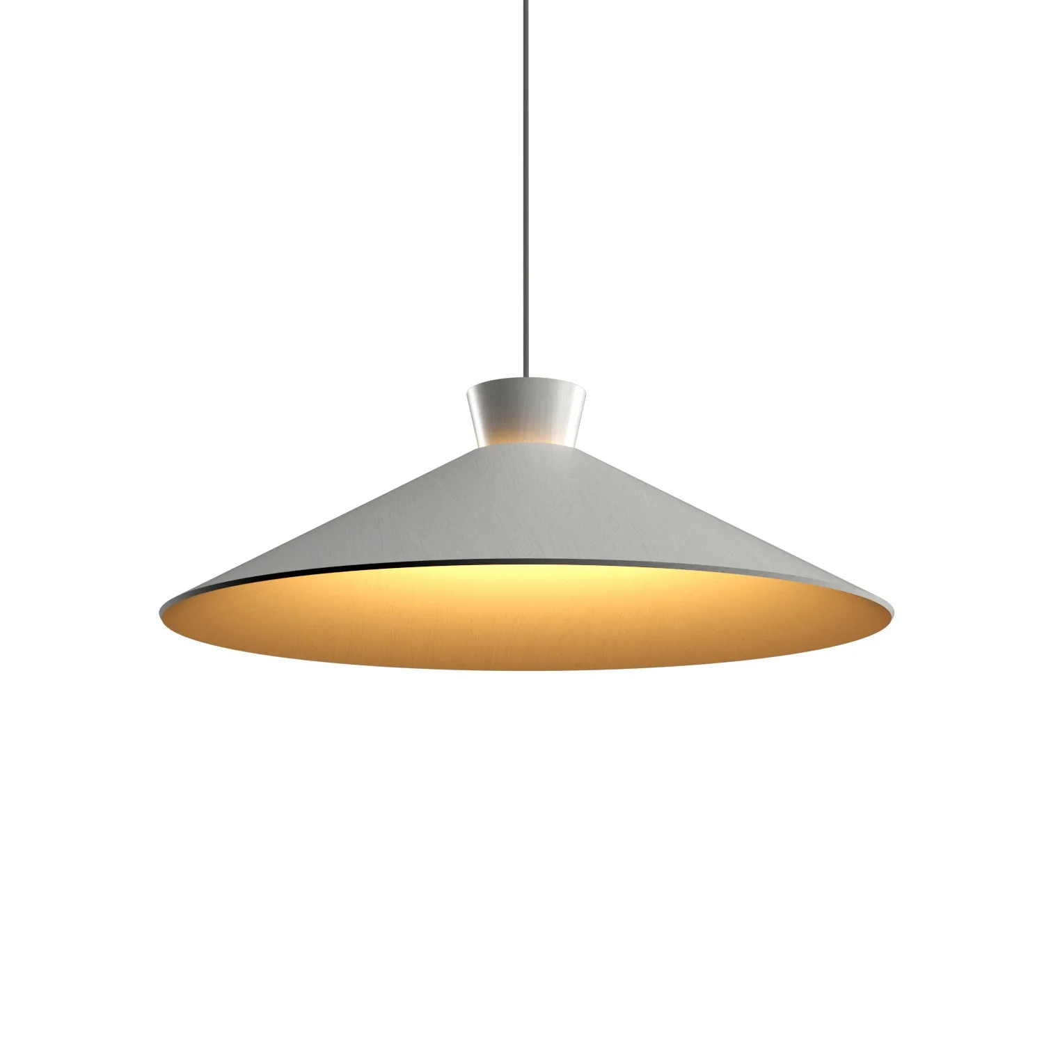 Conical One Light Pendant in Organic White