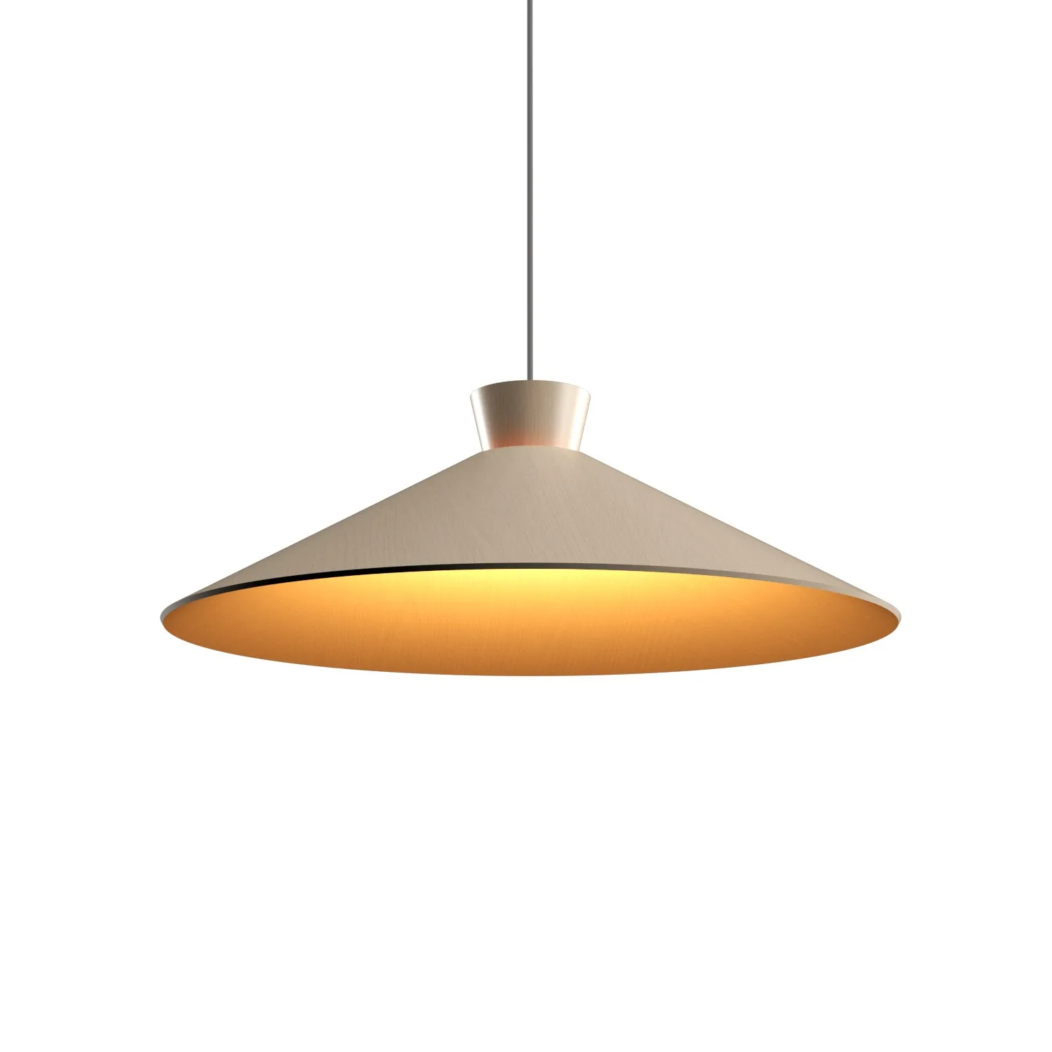 Conical One Light Pendant in Organic Cappuccino