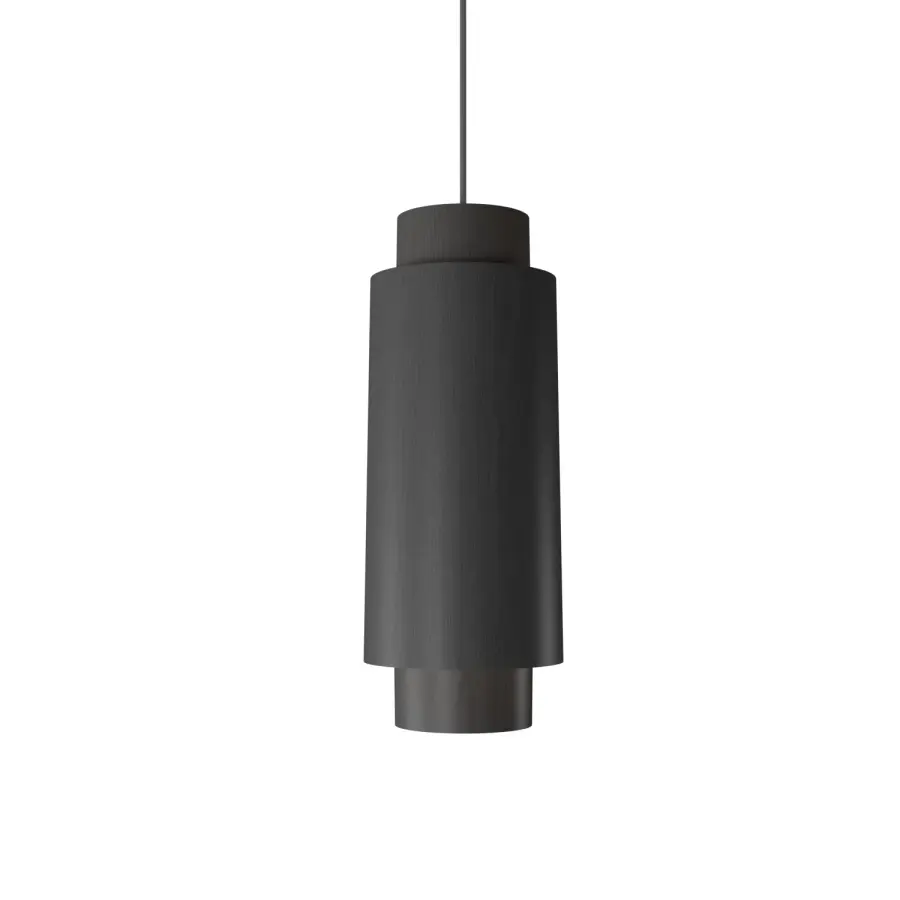 Cylindrical One Light Pendant in Organic Grey