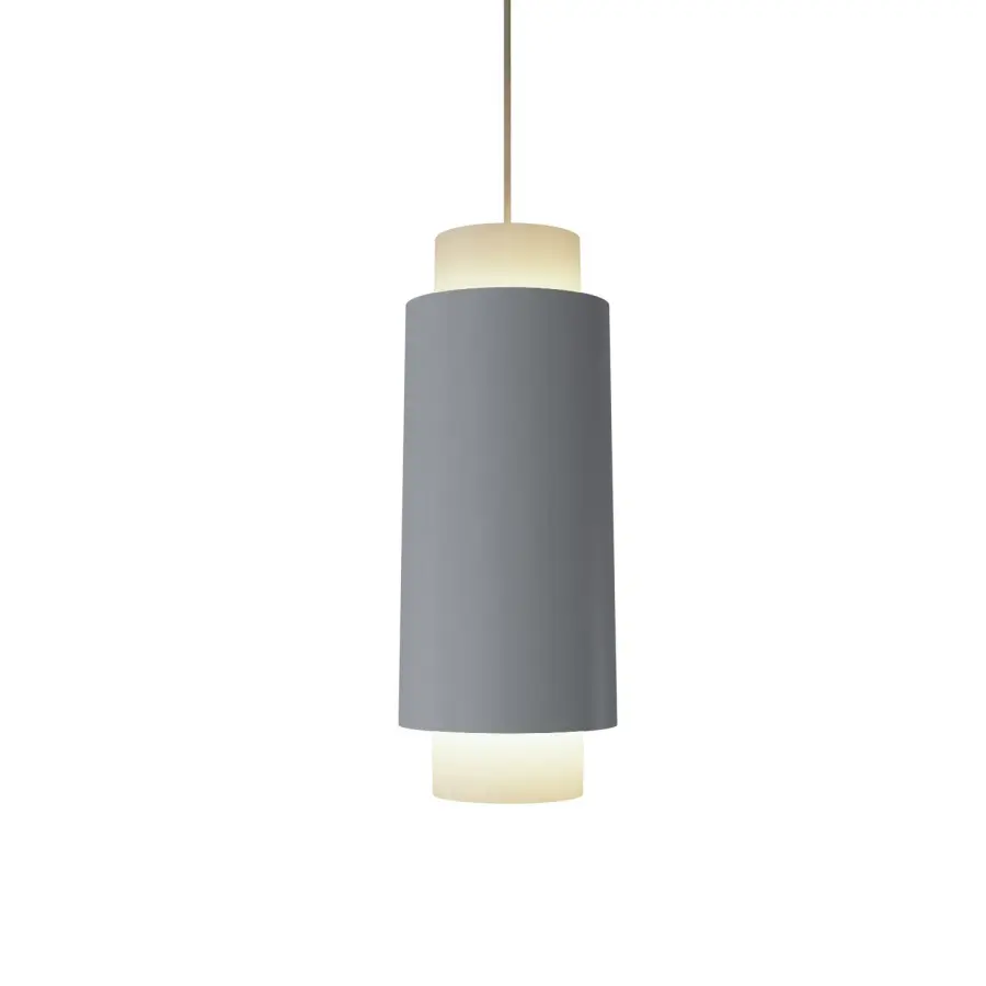 Cylindrical Organic White Pendant Light