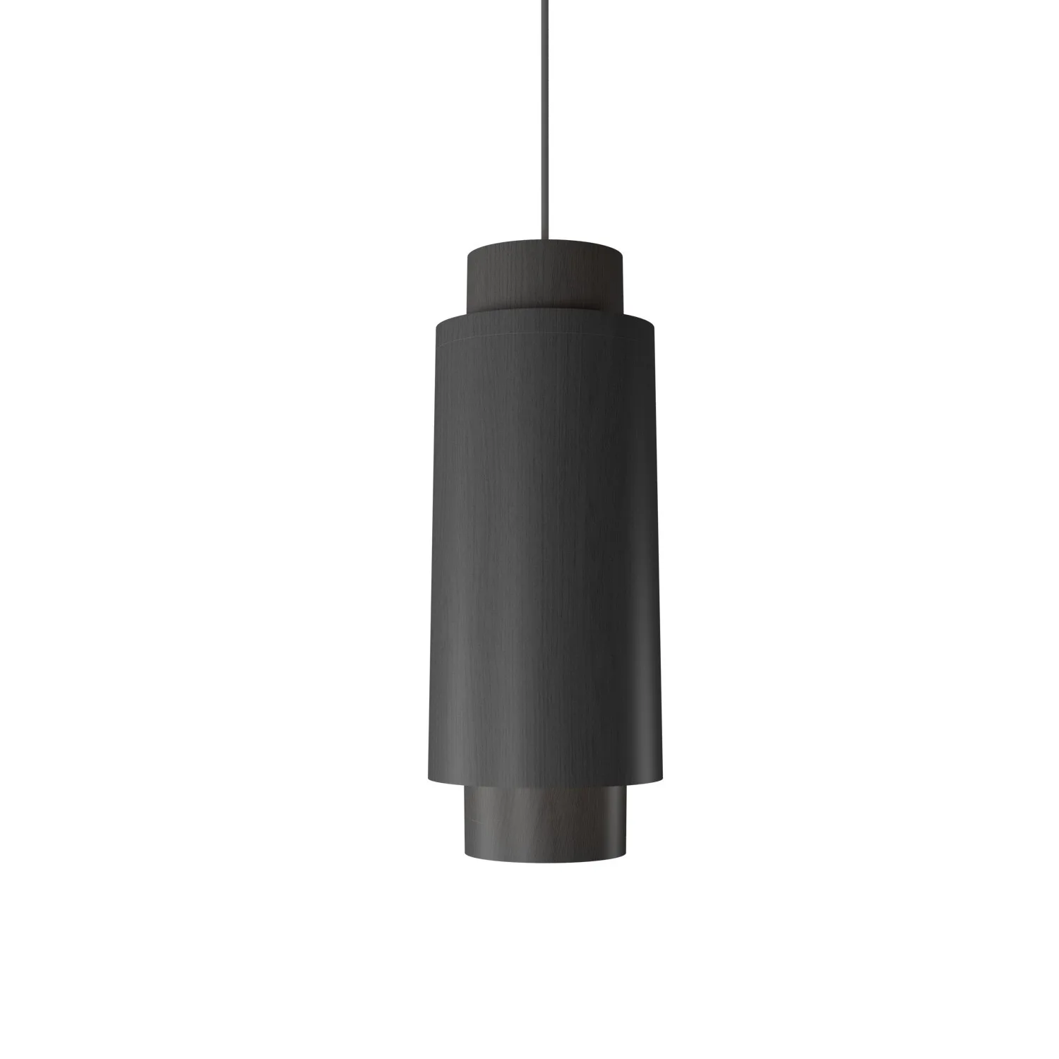 Cylindrical One Light Pendant in Organic Grey