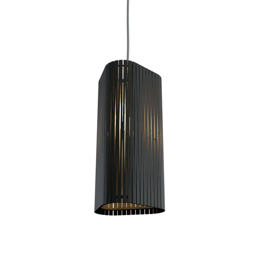 Living Hinges One Light Pendant in Organic Black