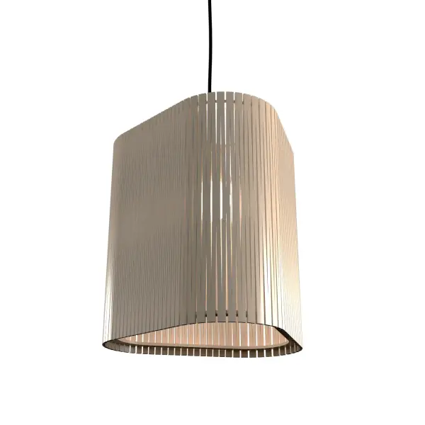 The Living Hinges pendant brings organic warmth to intimate spaces with its compact 7.88-inch profile and Cappuccino wood finish. Perfect for creating cozy focal points in smaller areas or as part of a grouped installation.