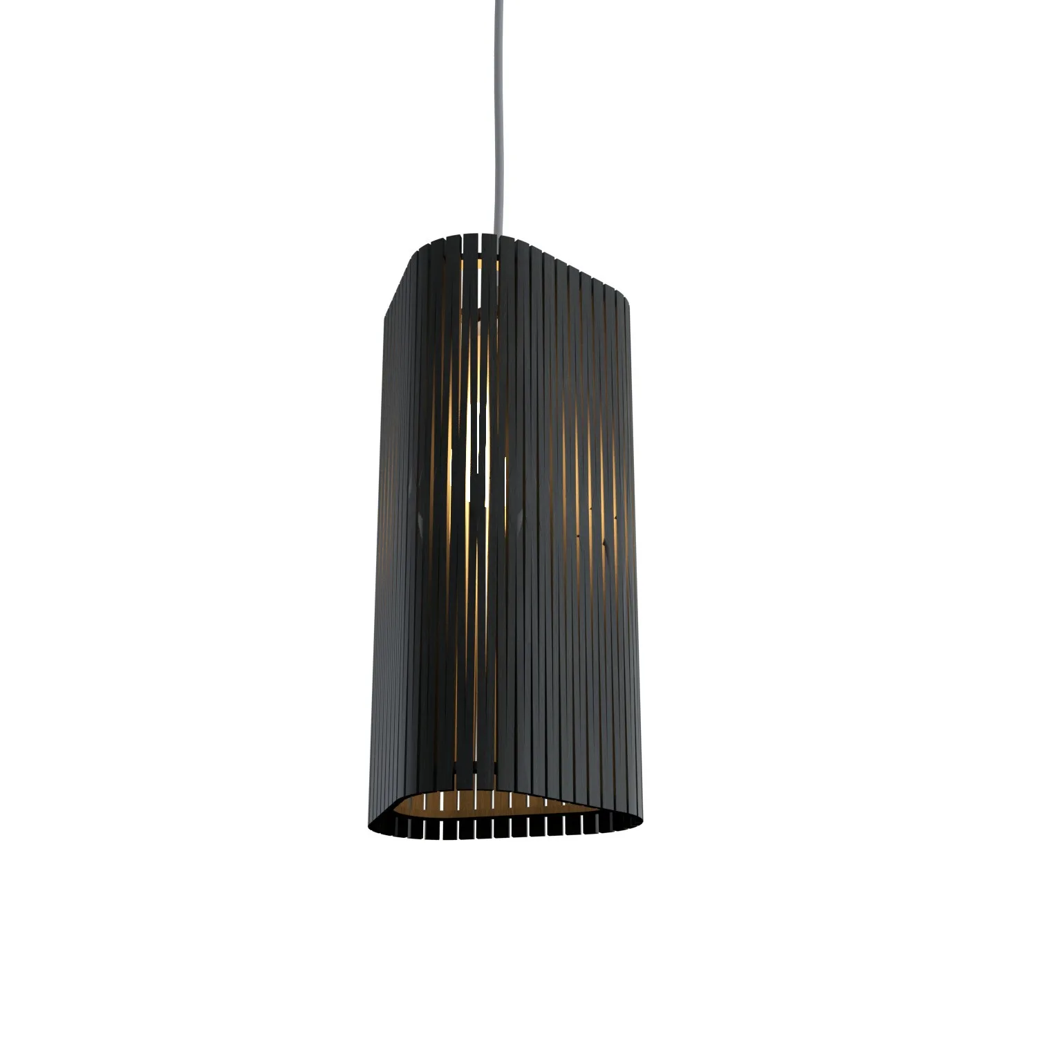 Living Hinges One Light Pendant in Organic Black