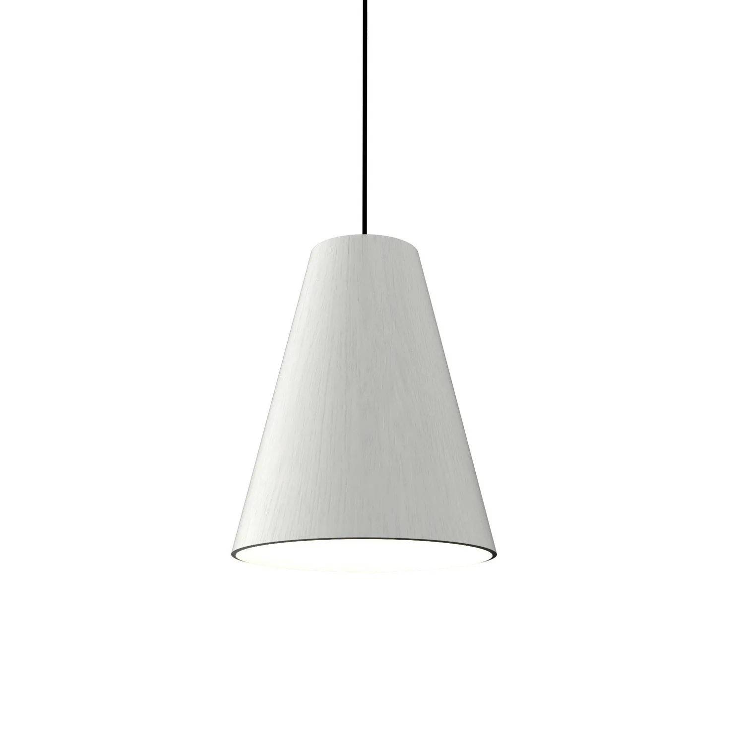 Conical One Light Pendant in Organic White