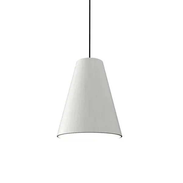 Conical One Light Pendant in Organic White