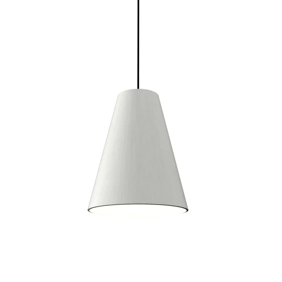Conical One Light Pendant in Organic White