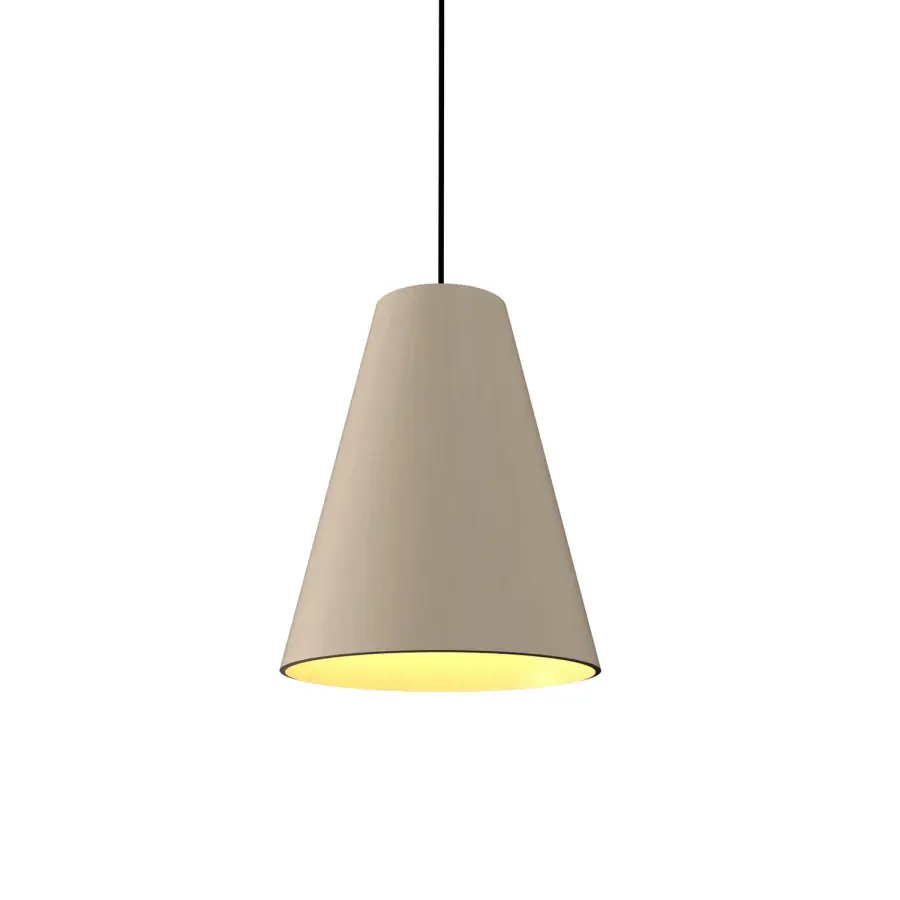 Conical One Light Pendant in Organic Cappuccino