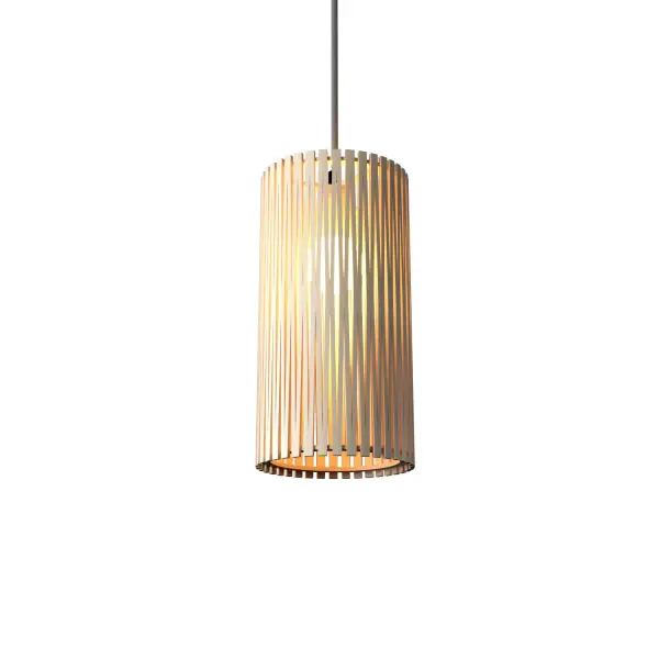 The Living Hinges pendant brings organic warmth to intimate spaces with its cappuccino-toned wood construction. At under 8 inches, this mini fixture delivers focused task lighting with natural material beauty.