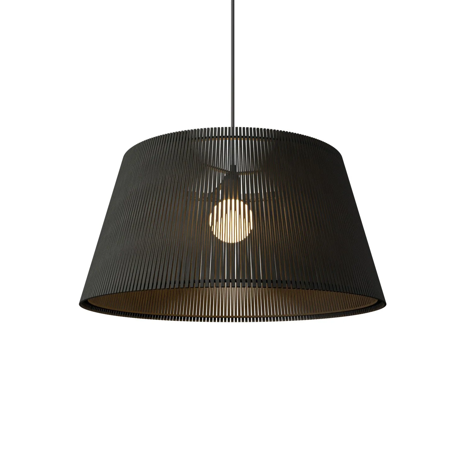 Living Hinges One Light Pendant in Organic Black
