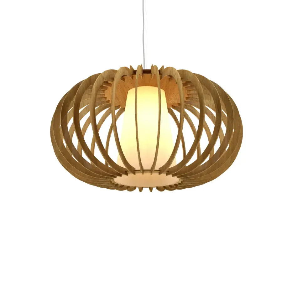 Stecche di Legno Wood Slat Pendant Light
